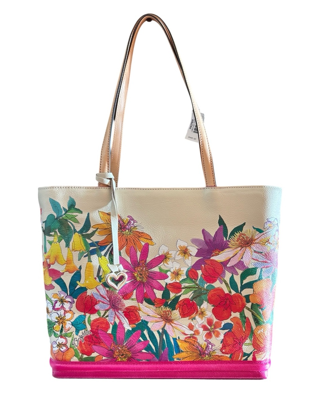 Brighton Orchid Tote, featuring a vibrant tropical floral print